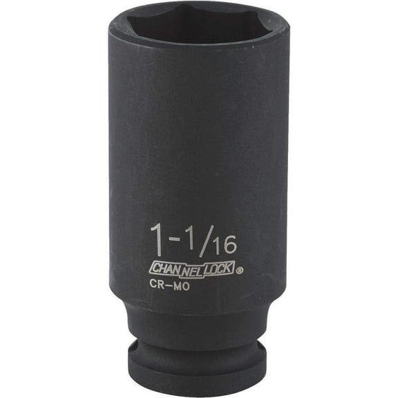 Channellock 1/2" Drive 1-1/16" 6-Point Deep Standard Impact Socket