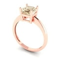 thumbnail image 2 of 1 ct Asscher Cut Natural Morganite Solitaire Engagement Ring for Women in 18K Rose Gold, 2 of 5