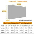 thumbnail image 2 of Outdoor TV Cover for 30"-32" Flat Screens, IC ICLOVER Weatherproof Weather Dust Resistant Television Protector with Waterproof Remote Pocket - Gray, 2 of 11