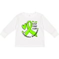 thumbnail image 3 of Inktastic Love, Care, Cure Lymphoma Awareness Lime Green Ribbon Hearts Boys or Girls Long Sleeve Toddler T-Shirt, 3 of 5
