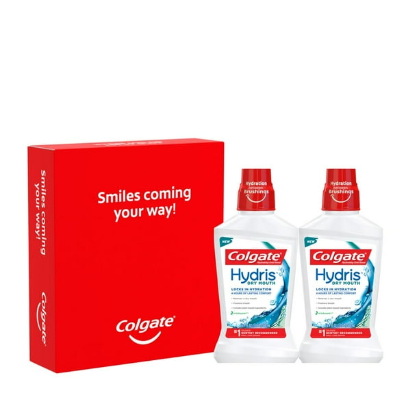 Colgate Hydris Dry Mouth Mouthwash 500mL, 16.9 Fluid Ounce, 2 pack