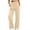 Khaki, variant on Rvasteizo Women Sweatpants Satin Cuffed High Waist Side Pocket Sleep Pants