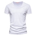 thumbnail image 5 of WOYY Boys V Neck Short Sleeve T-Shirt Casual Solid Basic T Shirt Kids Tee, Sizes 2-16, 5 of 5