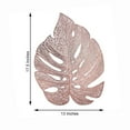 Efavormart 6 Pack - 18" Monstera Leaf Placemat, Metallic Dining Table ...