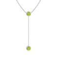 thumbnail image 1 of Angara Collier Péridot Naturel - Collier Style Lariat Péridot Rond 1.9 ct en Platine pour Femmes, 1 of 8
