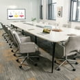 thumbnail image 2 of Costway Hollow Mid Back Leisure Office Chair Adjustable Task Chair w/Armrest, 2 of 10