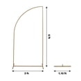 thumbnail image 3 of Efavormart 6ft Gold Metal Wedding Arch Chiara Backdrop Stand, Half Moon Floral Frame Arbor Display, 3 of 10