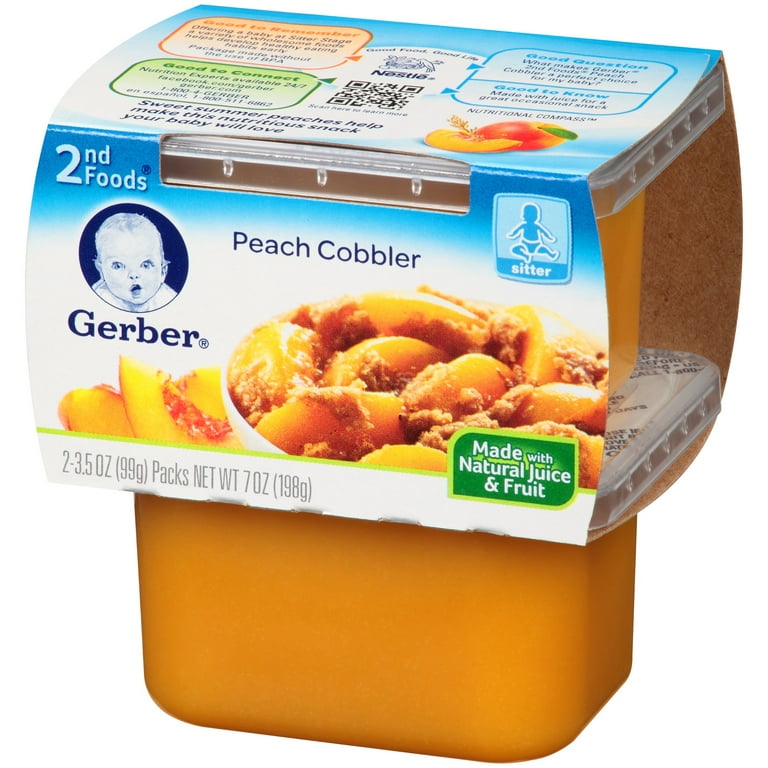 Gerber 2nd Food Peach Cobbler Dessert Walmart