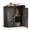 Antique Black, variant on Corner Bread Box for Kitchen Counter, Double Layer Bamboo Bread Storage Container with Magnetic Doors, Farmhouse Bread Bin Organizer for Bread, Rolls & Snacks