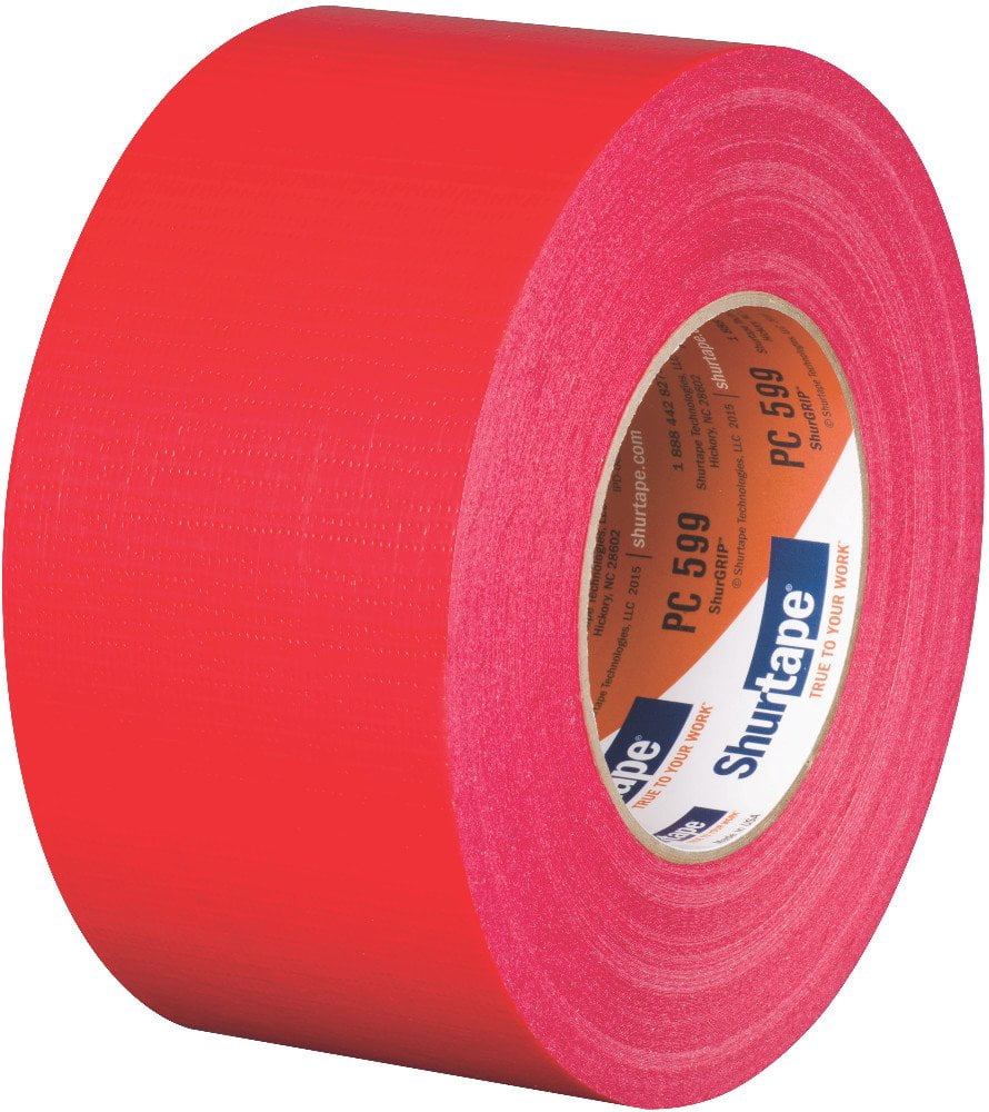 Shurtape Duct Tape, Red, 60-1/8 yd L, 2-7/8 in W 105497