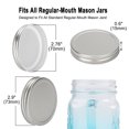 thumbnail image 2 of Unique Bargains 24 Pcs Iron Mason Jar Lids Regular Mouth Mason Canning Jars Top Food Storage Silver Tone, 2 of 7