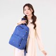 thumbnail image 4 of HUISZJ 3Pcs Strawberry Printed School Backpack, Students Bookbags Set with Lunch Box, Cute Daypack Bag Set for Women College (Dark Blue), 4 of 9