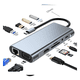 thumbnail image 5 of Adaptador Tipo C Bloosom  11 En 1 4k Hdmi Usb3.0 Usb2.0 Pd Sd/tf Rj45 Gris, 5 of 5