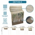 thumbnail image 6 of Farmhouse Botanical Table Runner - 48 Inch Long Bottles Plans Country Brown Wooden Grain Cotton and Linen Blended Dress Scarves Farmhouse Table Runner for Kitchen Dining, Coffee Table, 13" x 48", 6 of 8
