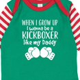 thumbnail image 4 of Inktastic Kickboxing Future Kickboxer Like Daddy Boys or Girls Long Sleeve Baby Bodysuit, 4 of 5