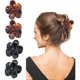 thumbnail image 1 of wonima44 4PCS Flower Hair Claw Clips, Large Plumeria Hibiscus, Big Cute Dasiy Hair Clips, Strong Hold Nonslip Hair Clips birthday gifts for women (Tortoise and Black (4 Pieces, Big)), 1 of 1