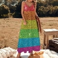 thumbnail image 3 of LGBT Glitter Gay Pride Parade Flag Sleeveless Dress dress party night clothing women summer, 3 of 7