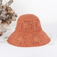 thumbnail image 2 of Womens Fishing Hats UV Protection Hats for Women Women Straw Sun Hat Floral Woven Crochet Bucket Hat Accessories Beach Hat Hand Woven Boho Foldable Cap, 2 of 3