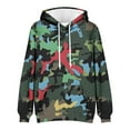 thumbnail image 5 of ZCFZJW Mens Hooded Sweatshirt Long Sleeve Big and Tall Regular Fit Casual Camo Patchwork Print Drawstring Pullover Hoodies Tops with Pocket Multicolor#10 XXXL, 5 of 5