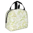 thumbnail image 2 of ZNDUO Reusable Lunch Bag, Insulated Lunch Bag for Women Men - Green Leaf Graffiti Tote Lunch Bag, Picnic School Work Office, 2 of 9