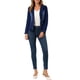 thumbnail image 2 of Chaqueta de mezclilla lavada de manga larga con botones y solapa para mujer INSPIRE CHIC 3XL azul, 2 of 8