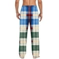 thumbnail image 6 of purcolt Mens Pajama Pants Soft Pjs Plaid Sleep Pants Lounge Bottoms with Pockets & Elastic Waist Sleepwear for Men, 6 of 9