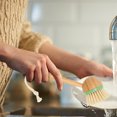 thumbnail image 4 of Floleo Dish Brush With Handle, Natural Wooden Dish Scrubber Brush, Kitchen Dishwashing Brush For Cleaning Dishes/Pans/Pots/Sinks, Sisal Bristles, 4 of 5