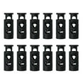 thumbnail image 7 of 12pcs Spring Cord Locks Plastic End Stoppers Fastener Double Hole Rope Toggle Slider, Black, 7 of 7