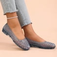 thumbnail image 6 of Women's Jelly Mesh Flats Breathable Clear Hollow Shoes Summer Beach Jellies Ballet Sandals Blue 8.5, 6 of 7