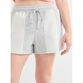 thumbnail image 4 of No Boundaries Women's Sleep Pull-On Fleece Shorts, 3" Inseam, Sizes XXS-3X, 4 of 5