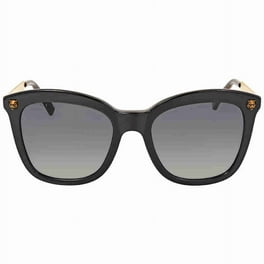 Gucci GG 1254S 001 Logo Black Gold Shades Grey Oversized