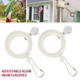 thumbnail image 3 of 2 Pack Flag Pole Swivel Mounting Rings Flag Pole Accessories with Grommet Clip - 1inch, 3 of 10