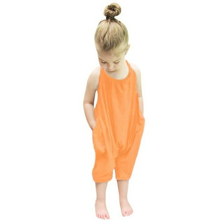 

Hunpta Harem Toddler Strap Pants Outfits Piece One Baby Jumpsuit Romper Girls Kids Girls Romper&Jumpsuit