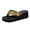 Gold, variant on Women Wedge Flip Flops Walking Sandals Comfortable Platform Thong Slippers Non Slip High Heels Comfortable Cushion Summer Beach Shoes Gold Size 7.5