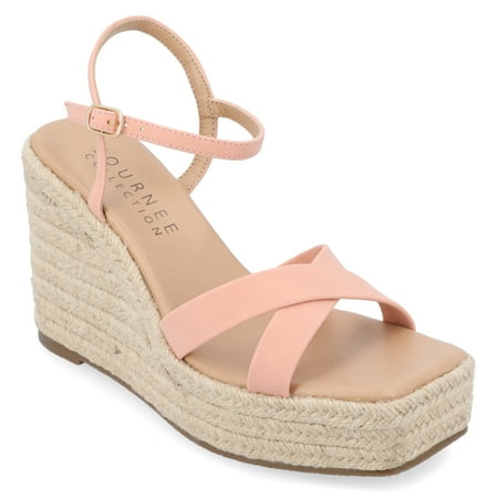 

Journee Collection Womens Raniya Tru Comfort Foam Espadrille Platform Wedge Sandals
