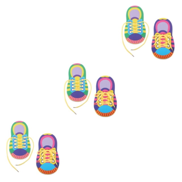 Wweixi 2pack/lot Tie Shoelaces Toys Essential Tool For Learning How To Tie Shoes Early Educational Toy 3Set