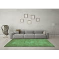 thumbnail image 3 of Ahgly Company Indoor Round Abstract Turquoise Blue Modern Area Rugs, 4' Round, 3 of 4