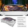 thumbnail image 3 of Yiaed Sunshine Cute Cat Sunflower Print Car Windshield Sunshade Front Auto Car Front Window Sun Shade Foldable Sun Visor Shield Cover Auto Accessories for Sedan SUV Truck-Medium, 3 of 5