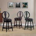 Candace Counter Height Swivel Stool, Black