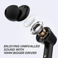 thumbnail image 2 of SoundPEATS Q Audífonos Bluetooth 5.0, Auriculares Inalámbrica Control Táctil 10mm Driver Audífonos Deportivos Reducción de Ruido de Llamada con 4-Mic Carga Inalámbrica USB-C 7 Horas SoundPeats audifonos bluetooth soundpeats Q, 2 of 5