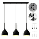 thumbnail image 1 of Lámpara Colgante Moderna Candelabro 3 Cabezas Alt. Ajustable Xtellar negro, 1 of 3