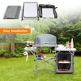 thumbnail image 2 of Topbuy Camping Folding Table Portable Outdoor BBQ Grill Stand w/Windscreen Bag, 2 of 10