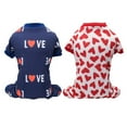 thumbnail image 2 of Small Dog Pajamas 2 Pack - Cute Cat Pajamas Onesie Soft Puppy Rompers Pet Jumpsuits Cozy Bodysuits for Small Dogs and Cats, 2 of 8