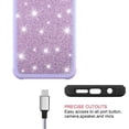 thumbnail image 3 of Mignova Case for Galaxy S10 Plus Case Protective Glitter Case for Women Girls Cute 3 in 1 Heavy Duty Hard Shell Shockproof TPU Case for Galaxy S10 Plus 6.4 inch(Purple), 3 of 7