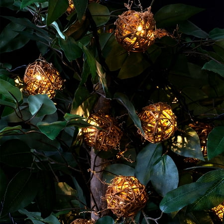 Of Bright Tunes Indoor Outdoor Wicker Globes String Lights Of Bright Tunes Indoor Outdoor Wicker Globes String Lights With Bluetooth Speakers Black