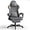Grey, variant on Ferghana Leather Ergonomic Gaming Chair with Footrest and Linkage Armrest, High Back Computer Game Chair with Massage Lumbar Support for Adult(Beige)