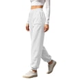 thumbnail image 5 of Sweatpants for Women High Waisted Jogger Pants Drawstring Elastic Cuff Pockets Casual Soft Workout Track Pants, 5 of 8