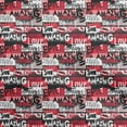 thumbnail image 1 of oneOone Cotton Cambric Red Fabric Writing Font Sewing Fabric By The Yard Printed Diy Clothing Sewing Supplies 56 Inch Wide, 1 of 4