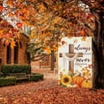 thumbnail image 3 of Fall Garden Flag 12x18 Inch Double Sided Outside, Always Loved Never Forgotten Cross Memorial Sunflowers Pumpkins Decorative Flag Cemetery Yard Outdoor Decoration, 3 of 6