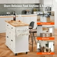thumbnail image 5 of Vevor YDKCFDXJMDB24F20GV0 Kitchen Island Cart with Solid Wood Top, White, 5 of 5